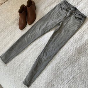 Gray Abercrombie and Fitch Midrise Skinny Jeans